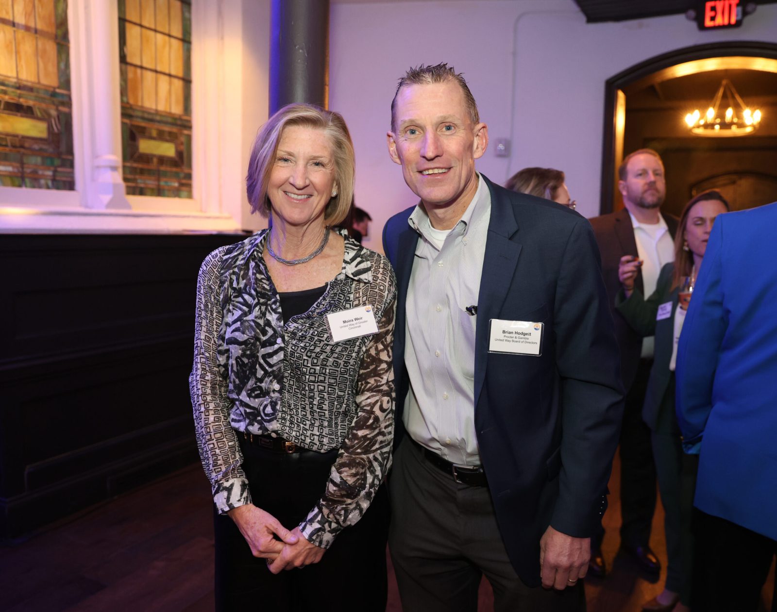 United Way of Greater Cincinnati President & CEO Moira Weir and Board Chair Brian Hodgett